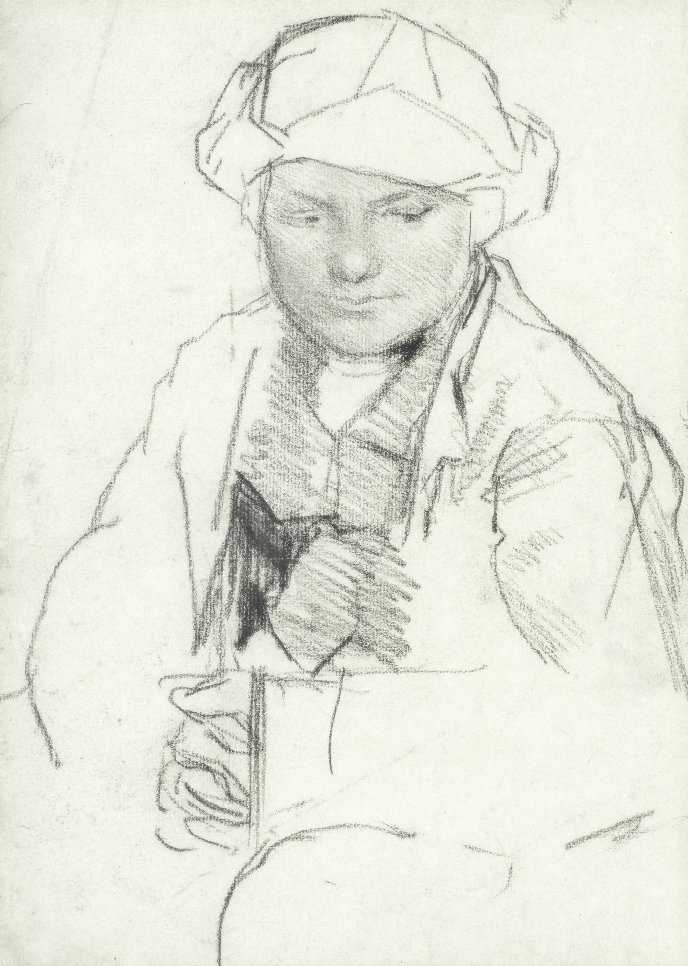 Sir George Clausen, RA, RWS (British, 1852-1944) Study of a dutch girl (together with a watercol...