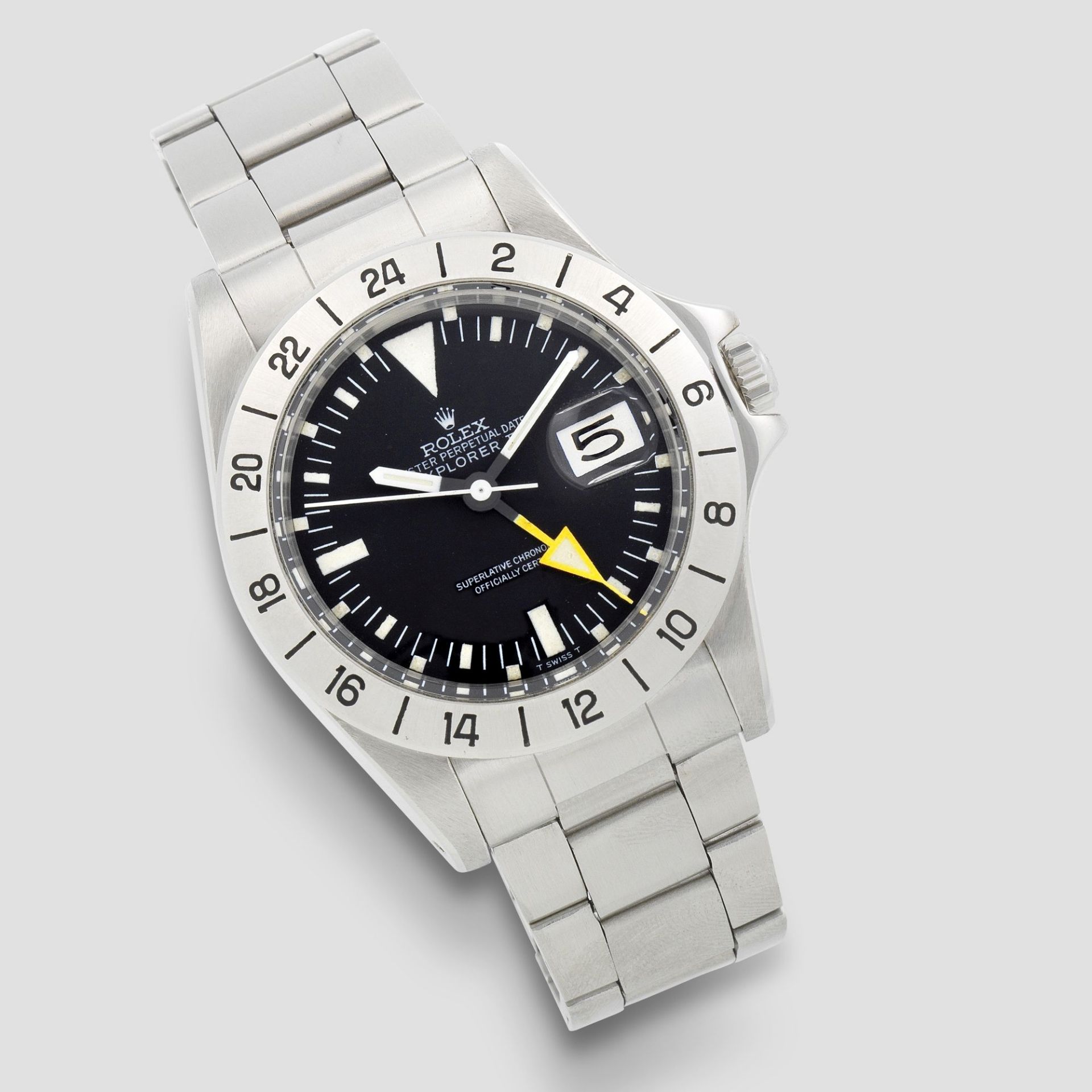 Rolex. A stainless steel automatic calendar bracelet watch Explorer II, Ref: 1655, Circa 1973