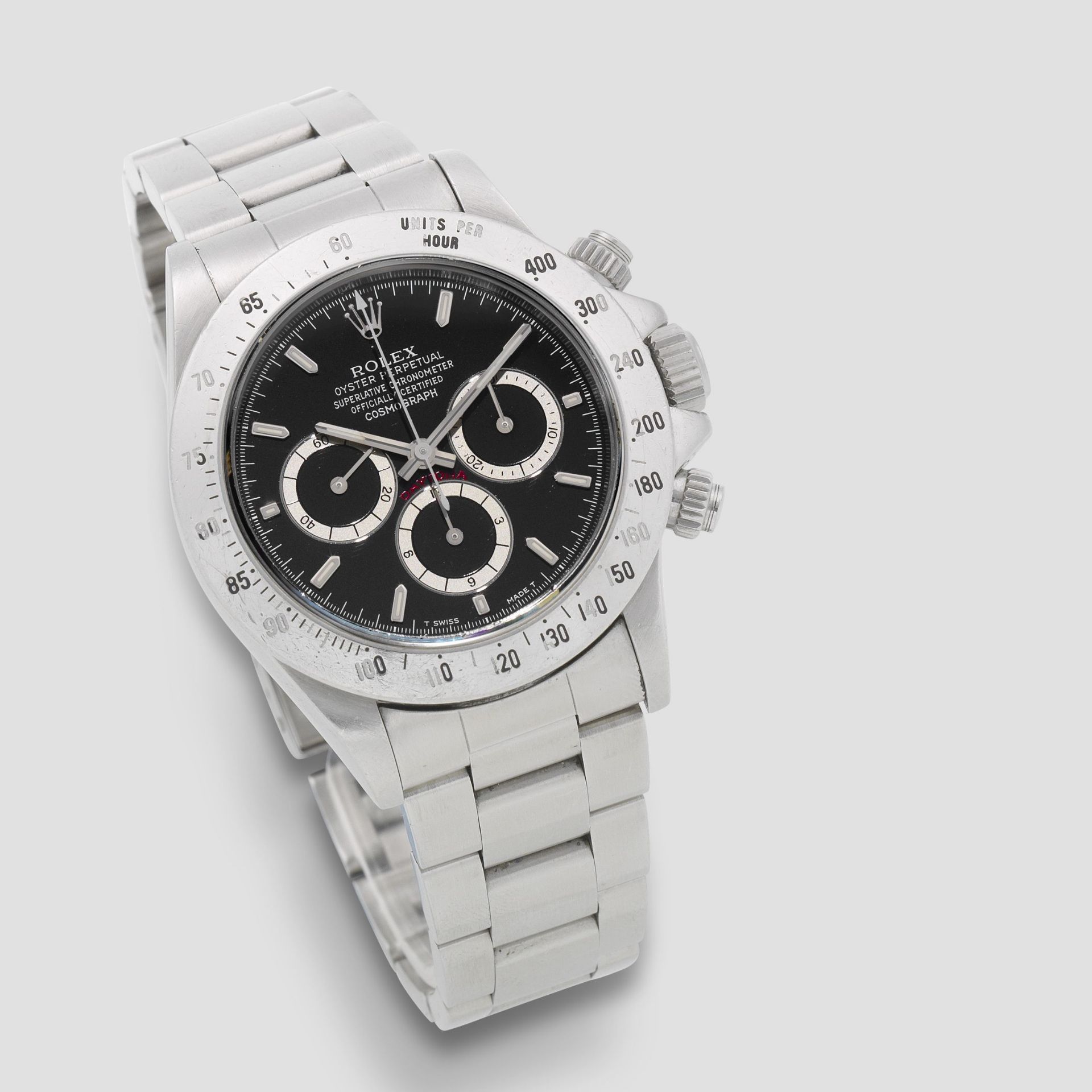 Rolex. A stainless steel automatic chronograph bracelet watch Cosmograph Daytona 'Zenith inverte...