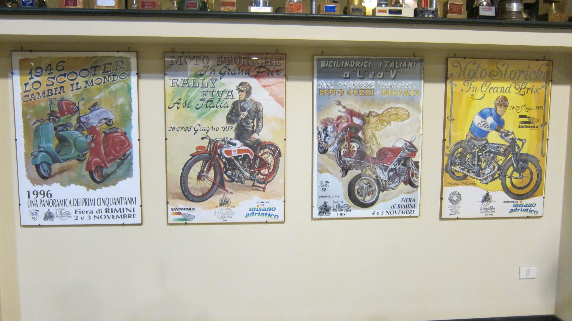 Two Moto Storiche in Grand Prix advertising posters ((4))