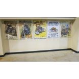 Five assorted motorcycle related posters ((5))