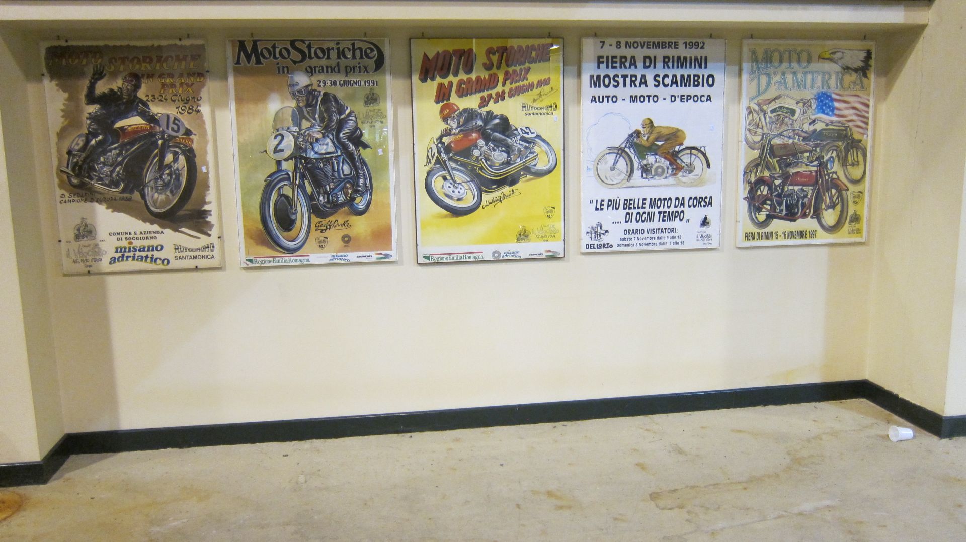 Five assorted motorcycle related posters ((5))