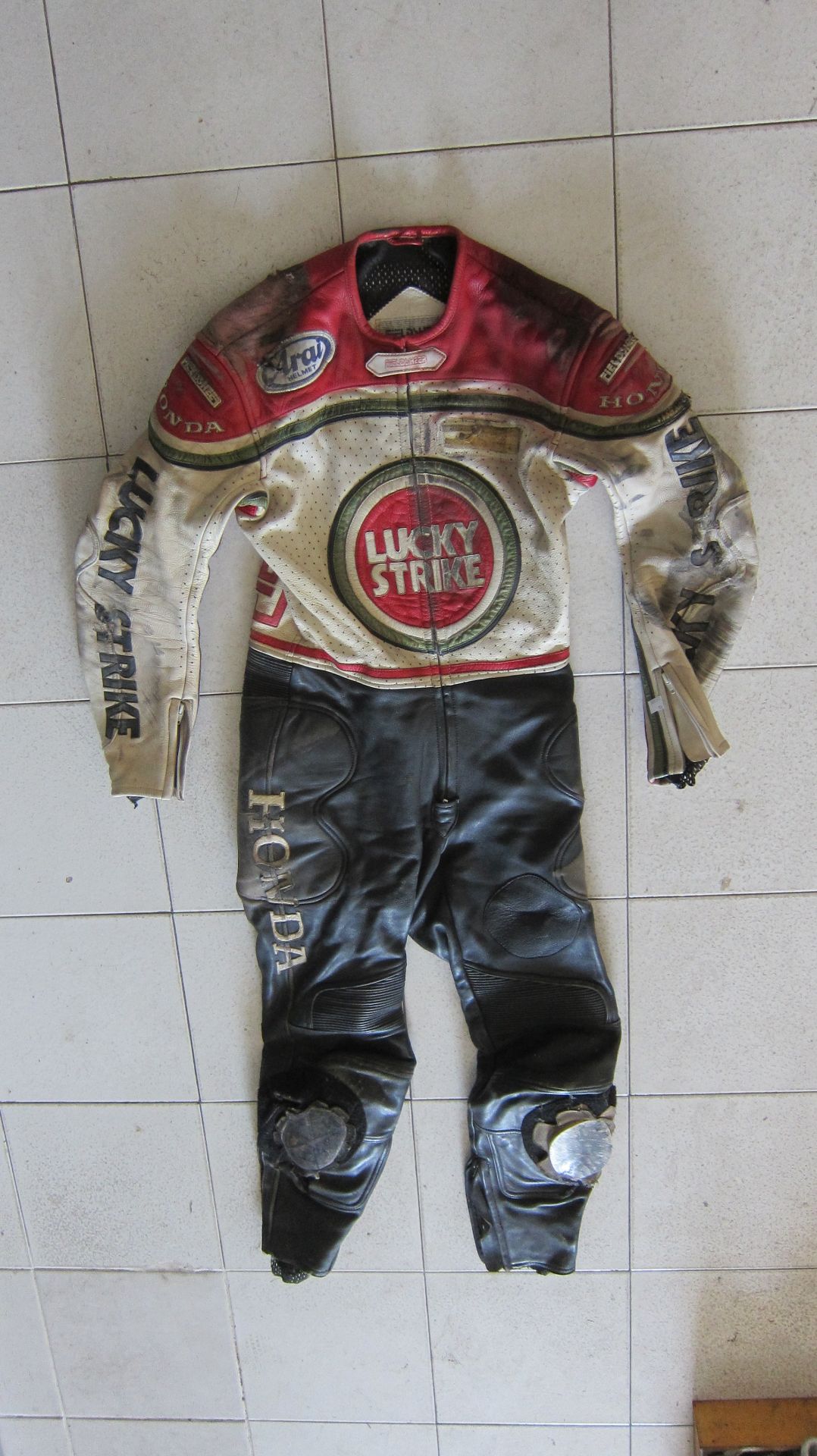 A set of Fieldsheer Racing Motorcycle Leathers