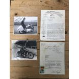 A selection of Brough Superior period photographs and correspondence, ((Qty))