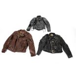 Three Schott leather jackets ((3))