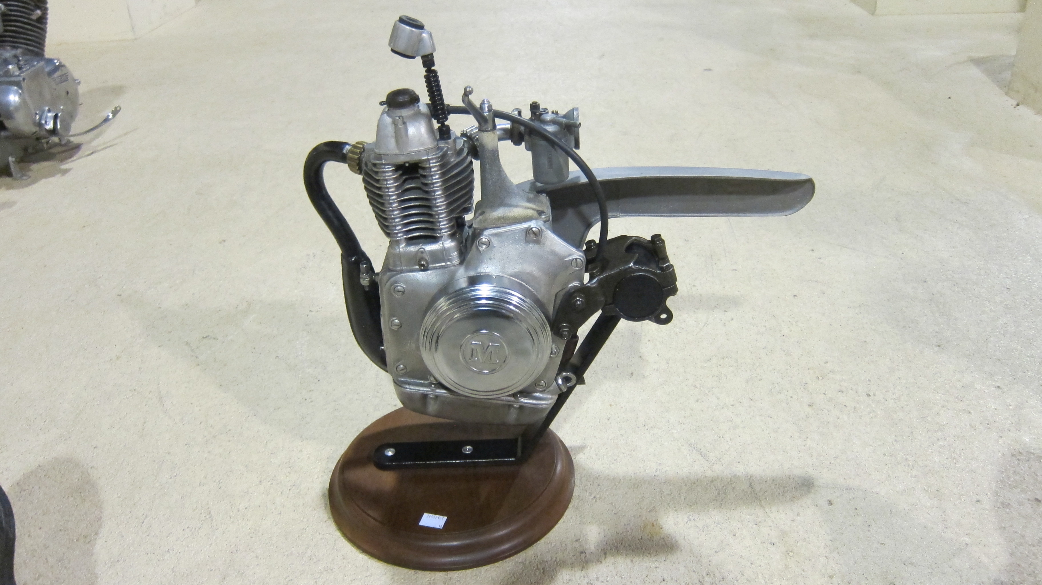 A Motomic clip-on motorcycle engine