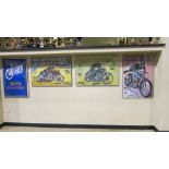 Four assorted motorcycle related posters ((4))