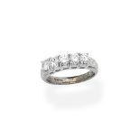 Diamond five-stone ring,