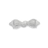 Diamond bow brooch