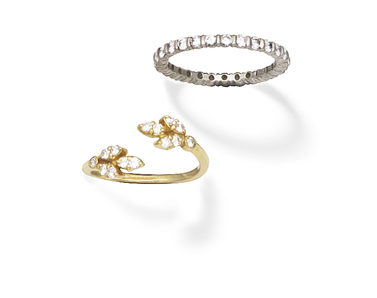 Diamond ring and a diamond eternity ring (2)