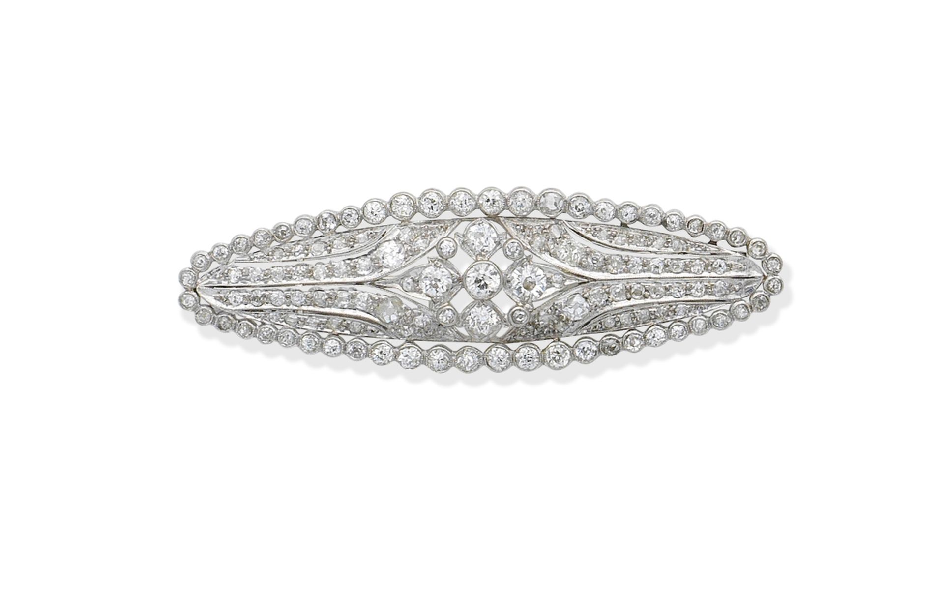 Diamond plaque brooch, circa 1930