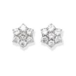 Diamond cluster earrings