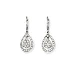 Diamond pendent earrings