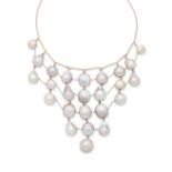 Mabé cultured pearl necklace