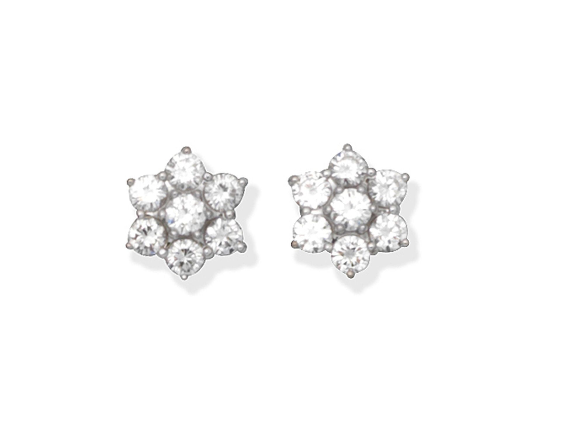 Diamond cluster earrings