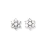 Diamond cluster earrings