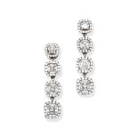 Diamond pendent earrings