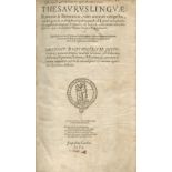 MOREL (GUILLAUME) Verborum latinorum cum graecis anglicisque coniunctorum, 1583; COOPER (THOMAS) ...