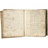 MANUSCRIPT - CULINARY & MEDICINAL RECEIPTS Recipe book, bearing the ownership inscription of 'Sar...
