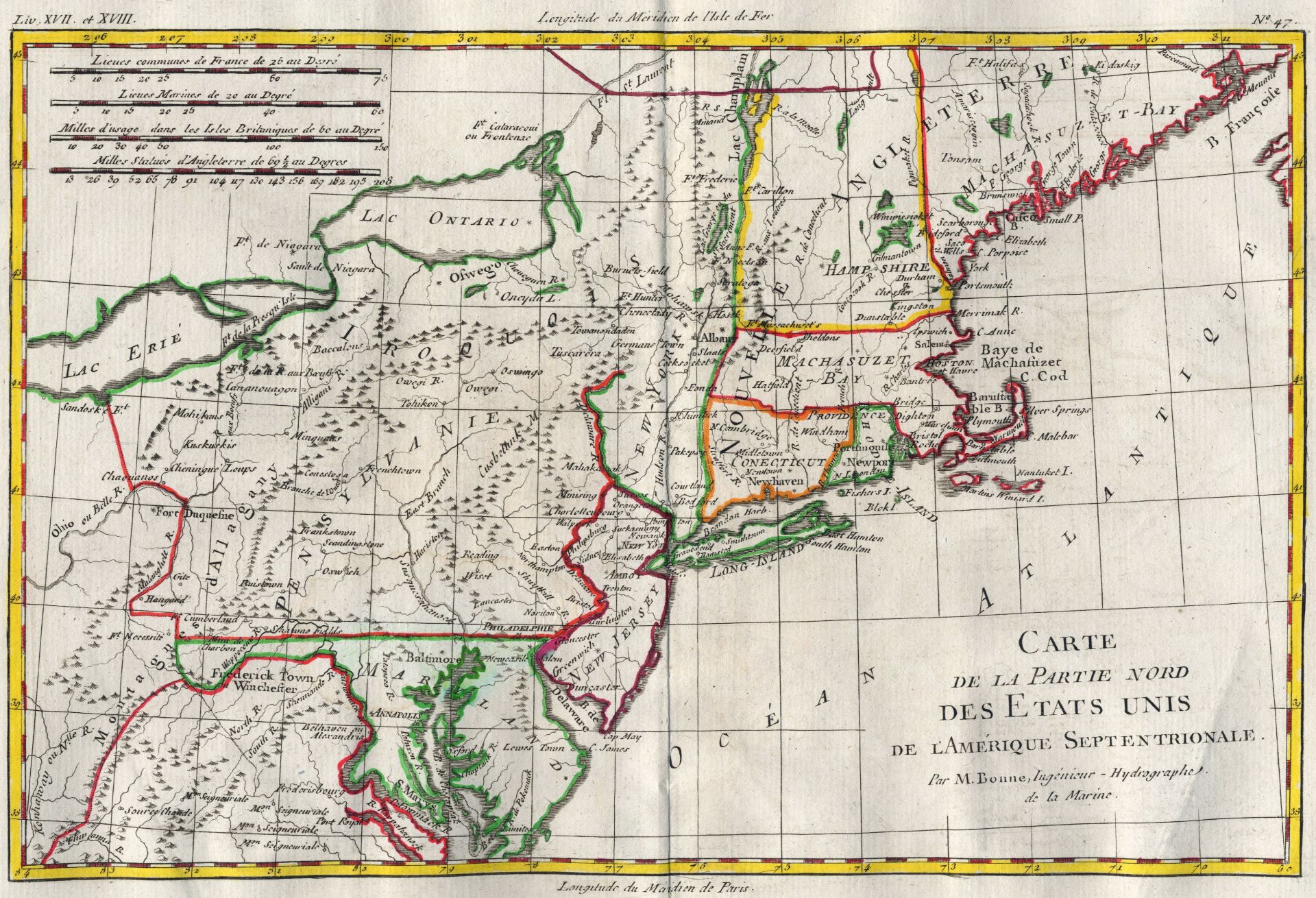 BONNE (RIGOBERT) Atlas de toutes les parties connues du globe terrestre, John Cary, 1793 (2)