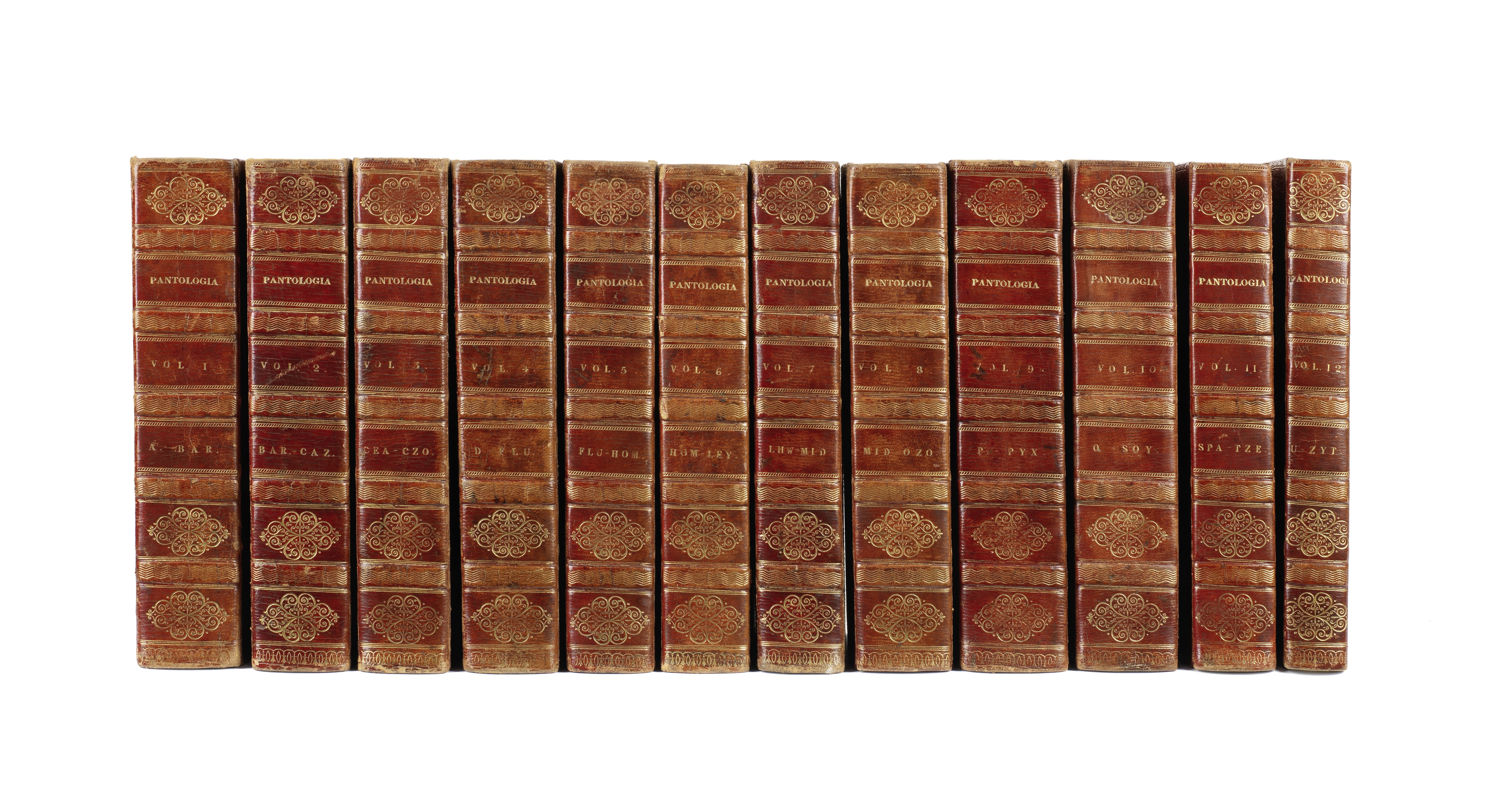 BINDINGS GOOD (JOHN MASON) Pantologia: a New Cyclopaedia, 12 vol., G. Kearsley et al., 1813