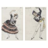 BENOIS (ALEXANDRE) Four costume designs for 'Casse Noisette' (The Nutcracker), including 'No. 81....