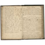 MANUSCRIPT - CULINARY AND MEDICINAL RECEIPTS Eighteenth century recipe book bearing the ownership...
