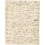 BAUDELAIRE (CHARLES) Autograph manuscript of his poem 'Les Promesses d'un visage', from the colle...