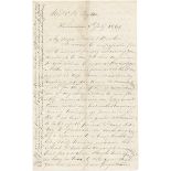 MOFFAT (ROBERT) Autograph letter signed ('Robert Moffat'), to the Rev C.B. Taylor ('My dear Frien...