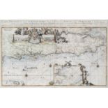 SOUTH COAST AND THAMES ESTUARY HOOGHE (ROMEYN DE) Carte nouvelle des costes d'Angleterre depuis l...