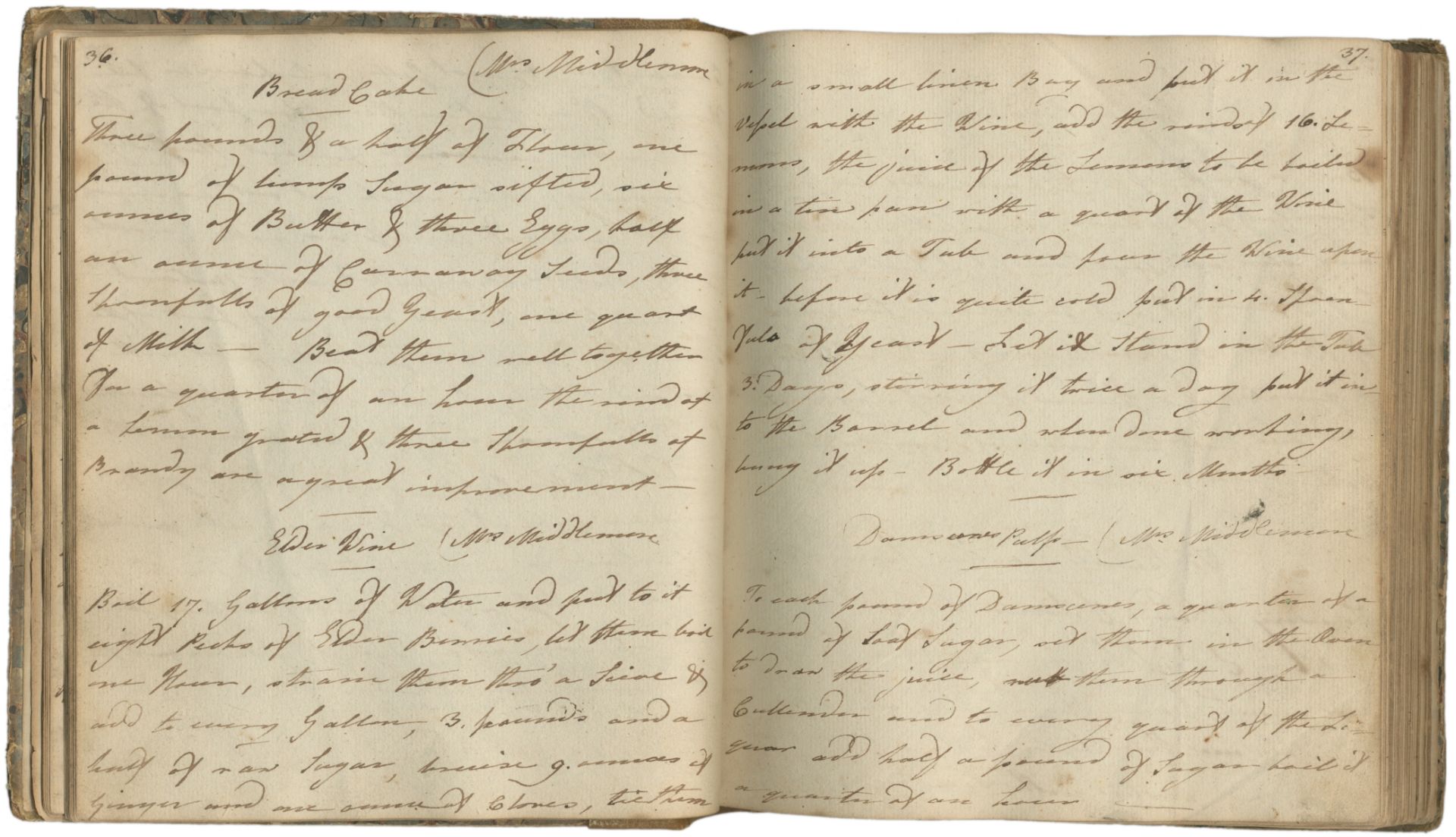 MANUSCRIPT RECIPE BOOK - LANCASHIRE Culinary recipe book, bearing the ownership inscription and d...