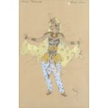 KOROVIN (KONSTANTIN) Two costume designs (The fool; Khan's wife), for Pugni's ballet Konek Gorbun...