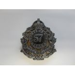 Indian Army, 57th Wilde's Rifles (Frontier Force) Officer's Pouch Belt Plate 1903-1922,