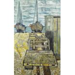 John Bratby R.A. (British, 1928-1992) Winch at Dungeness (Painted in 1963)