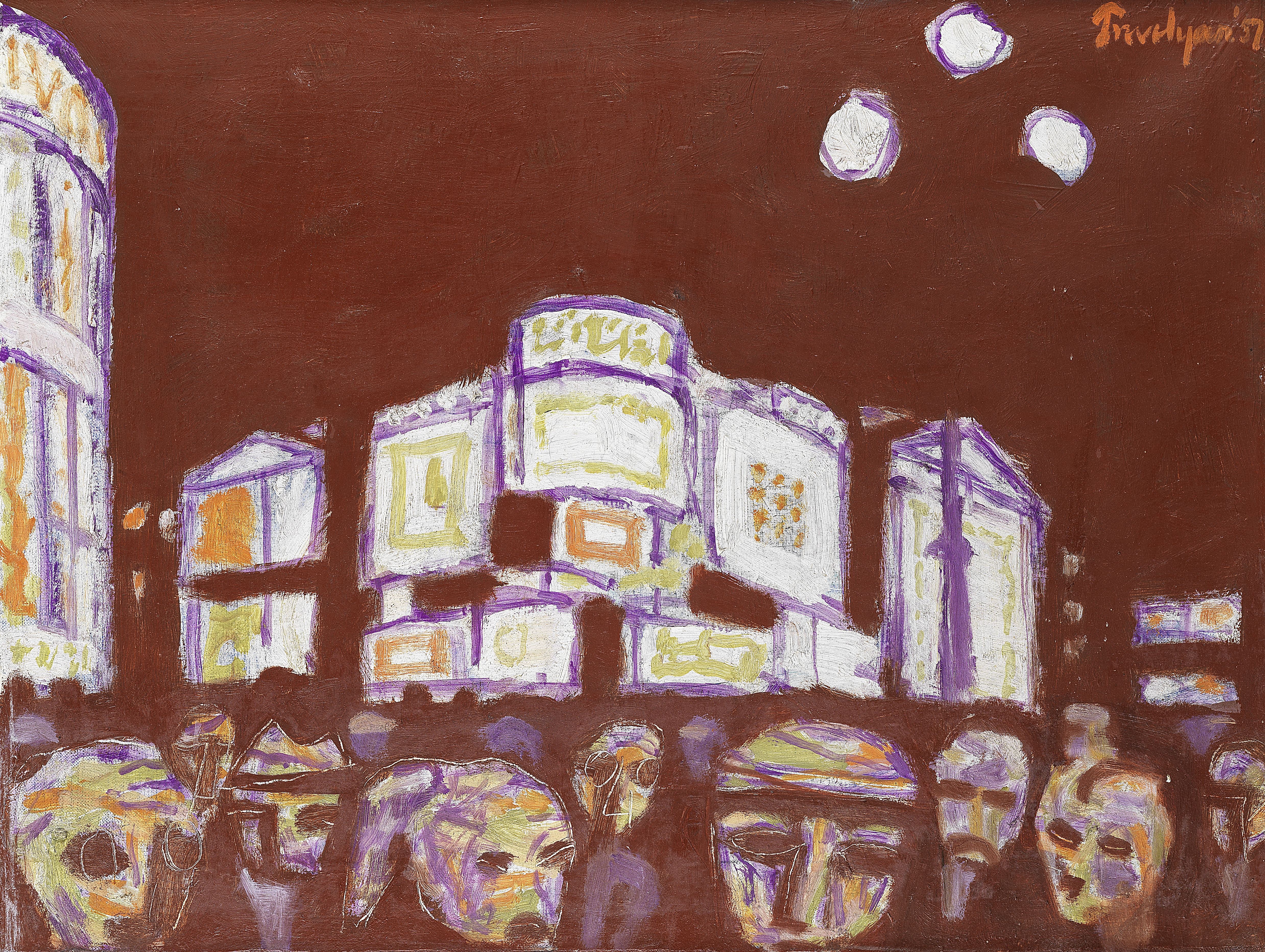 Julian Trevelyan R.A. (British, 1910-1988) Piccadilly Circus at Night
