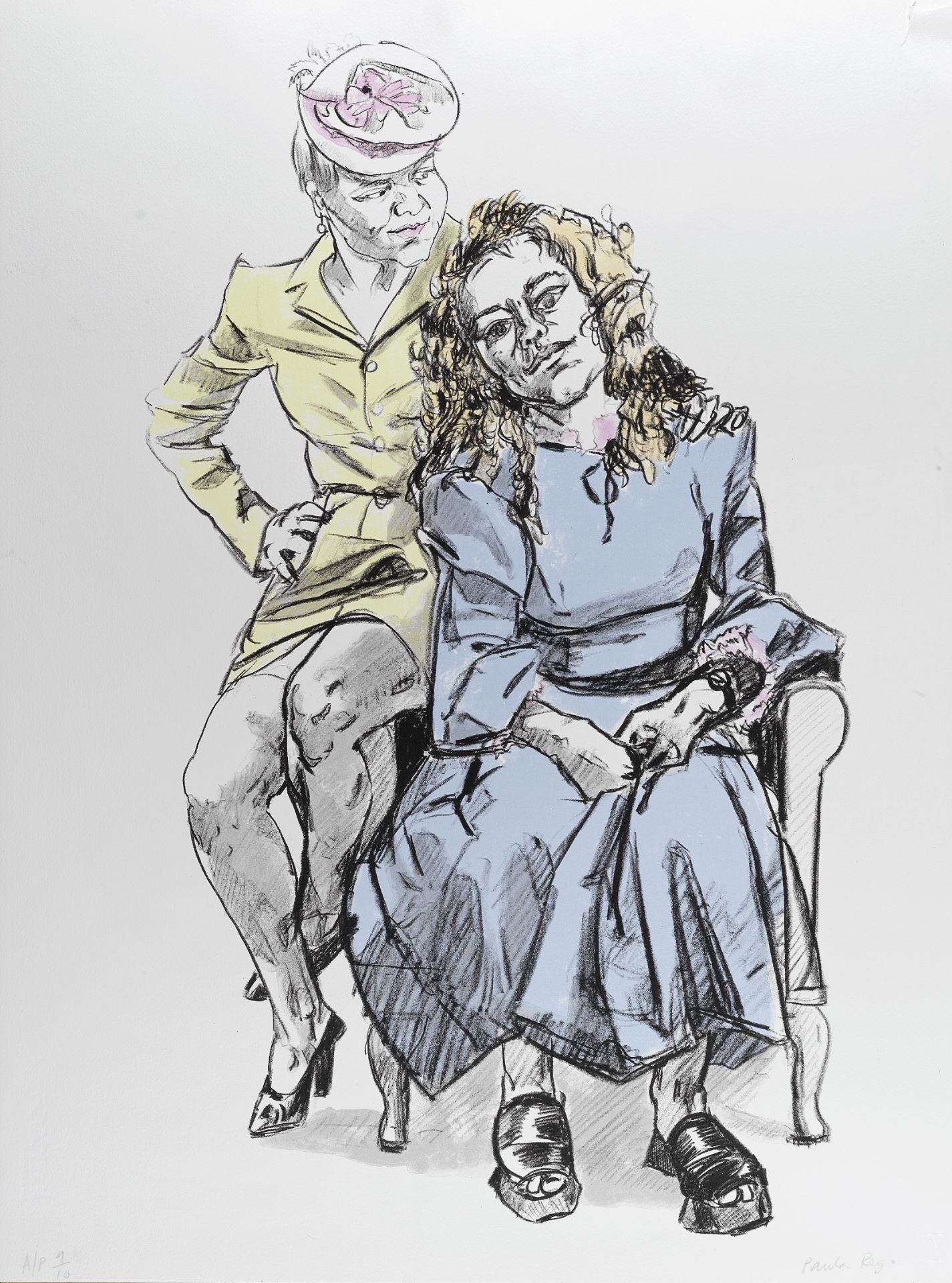 Dame Paula Rego R.A. (British, born 1935) Mother with Big Daughter Screenprint in colours, 1997, ...