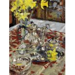 Ken Howard R.A. (British, born 1932) Still Life with Daffodils