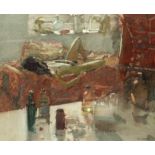 Ken Howard R.A. (British, born 1932) Sarah Allongé, Red and Silver