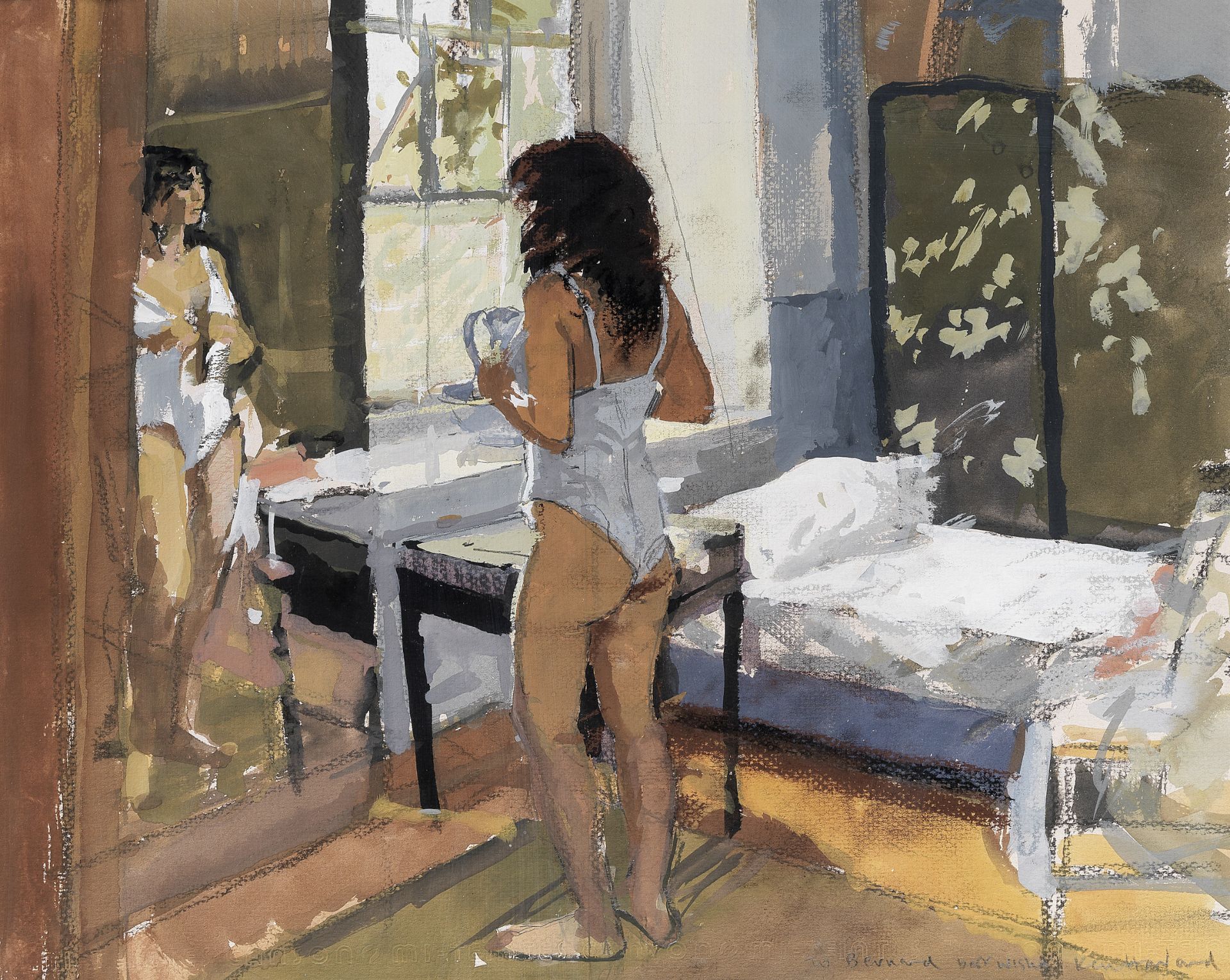 Ken Howard R.A. (British, born 1932) Model Dressing