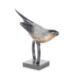 Geoffrey Dashwood (British, born 1947) Bullfinch 14.5cm (5 11/16in) high