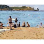 Ken Howard R.A. (British, born 1932) Beach Scene, Campese