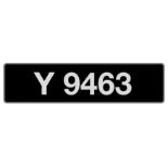 'Y 9463' UK vehicle registration number