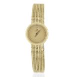 Omega. A lady's 18K gold quartz bracelet watch Circa 1981