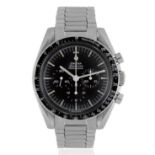 Omega. A stainless steel manual wind chronograph bracelet watch Speedmaster, Ref: ST 105.012-66,...