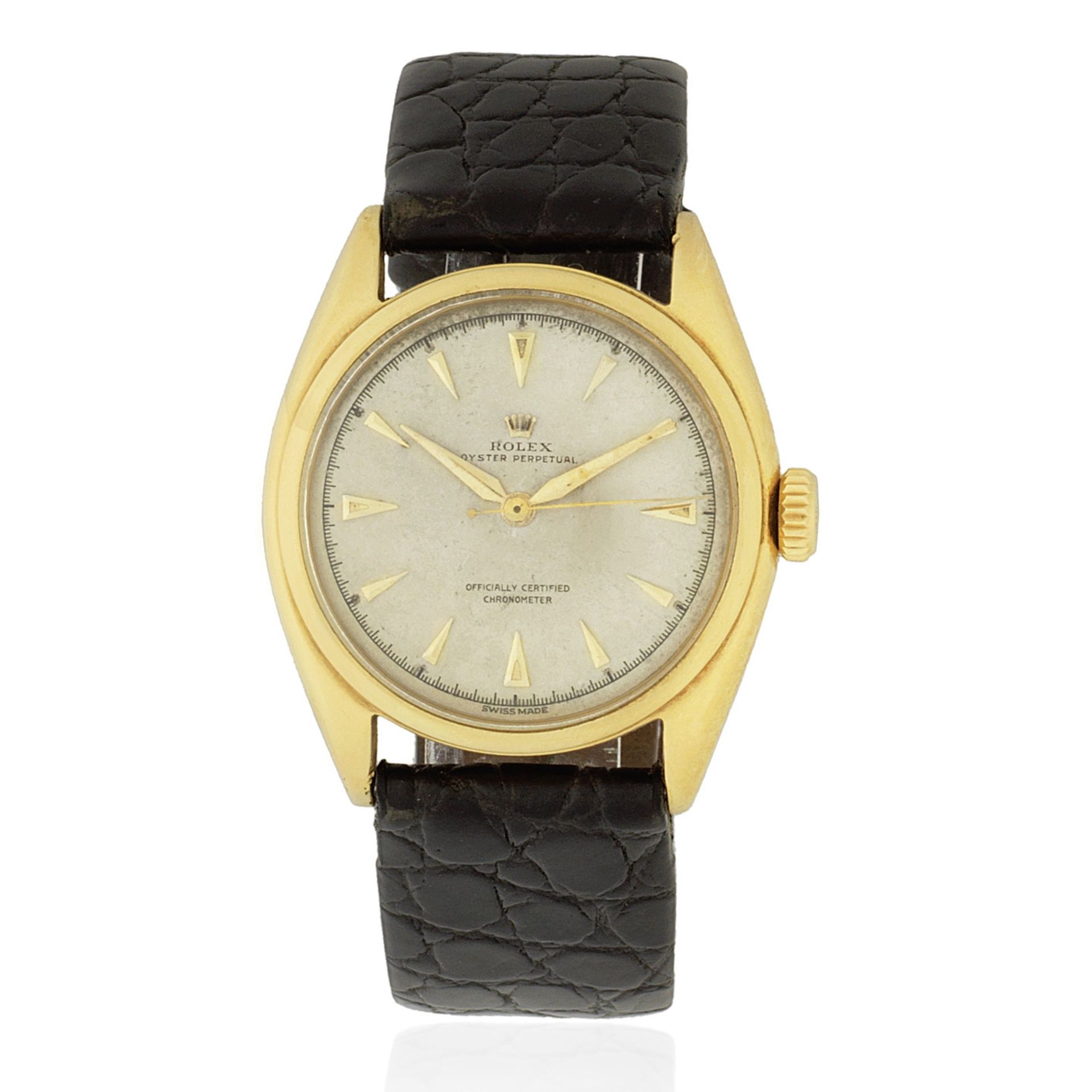 Rolex. An 18K gold automatic wristwatch Oyster Perpetual, Ref: 6084, Circa 1950