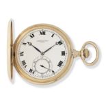 Audemars Piguet, Genève. An 18K gold keyless wind full hunter pocket watch Circa 1900