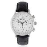 Maurice Lacroix. A stainless steel quartz calendar chronograph wristwatch Les Classiques, Ref: A...