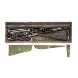 A Cased .650 (16-Bore) Percussion Oval-Bore D.B. Sporting Rifle