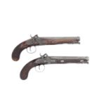 A Very Rare Pair Of 16-Bore Forsyth Patent Roller Primer Pistols (2)