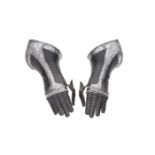 A Pair Of German Black And White Fingered Gauntlets (2)